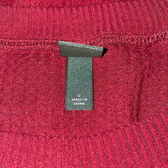 Wild Fable Waffle Knit Round Neck Relaxed Fit Women Shirt Size Large Comfort‎ - Picture 4 of 7